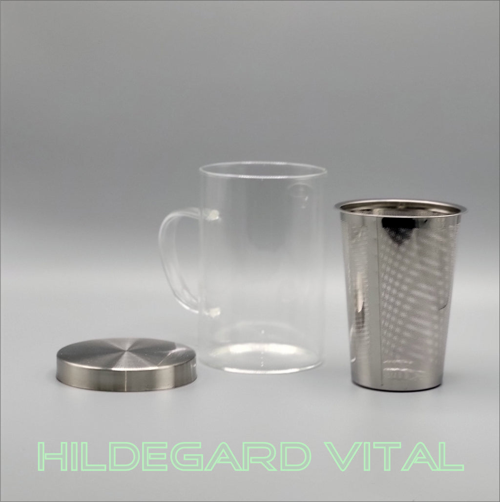 Teeglas mit Deckel